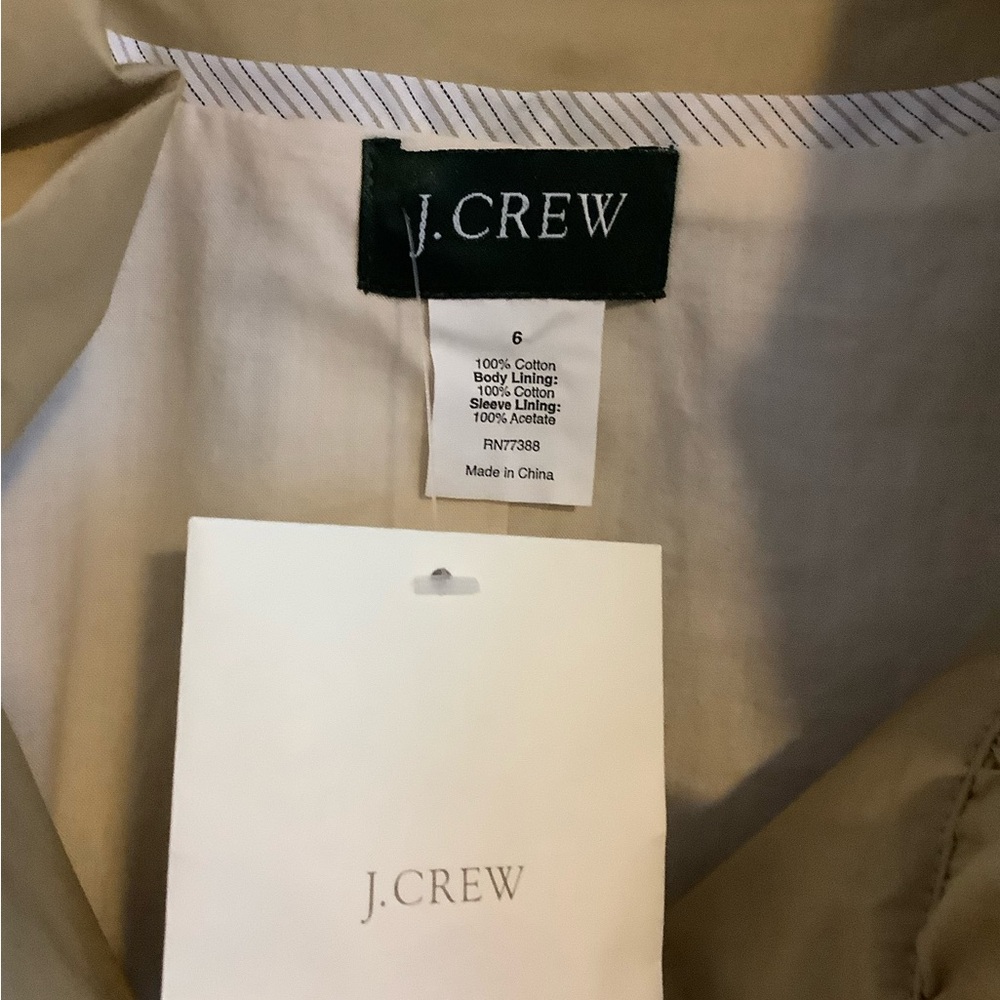 J. Crew Beige Jacket with Ruffle Collar - Picture 3 of 3